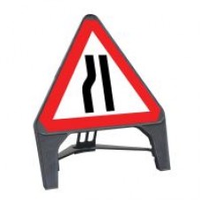 Road Narrows Nearside Q Sign 750mm